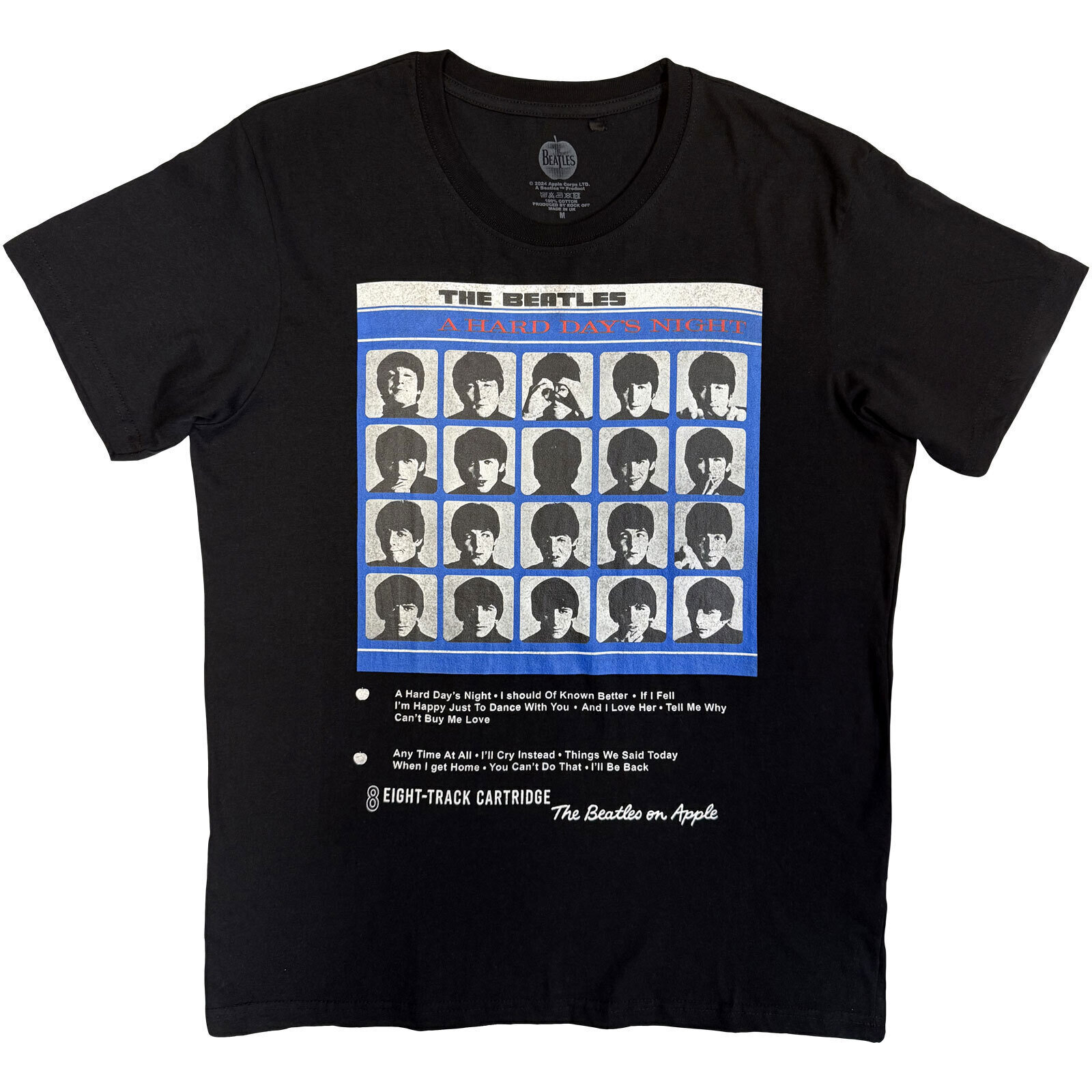 T-shirt The Beatles Hard Days Night 8 Track Black L T-shirt