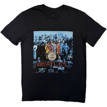 T-Shirt The Beatles Sgt Pepper Blue (Back Print) Black S T-Shirt - 1