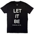 The Beatles Let It Be (Back Print) Black L Camiseta de manga corta