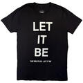 The Beatles Let It Be (Back Print) Black XL Camiseta de manga corta