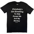 The Beatles Me and My Monkey (Back Print) Black L Camiseta de manga corta