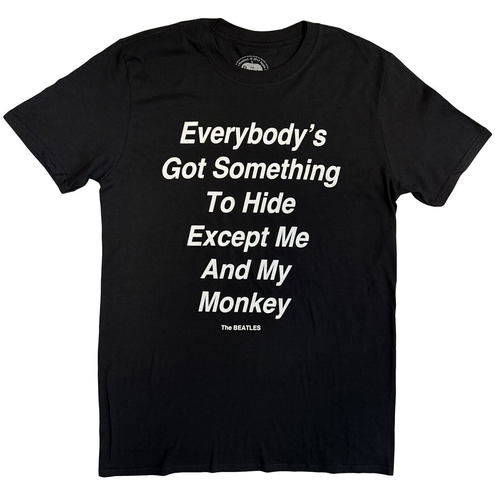 T-shirt The Beatles Me and My Monkey (Back Print) Black 2XL T-shirt