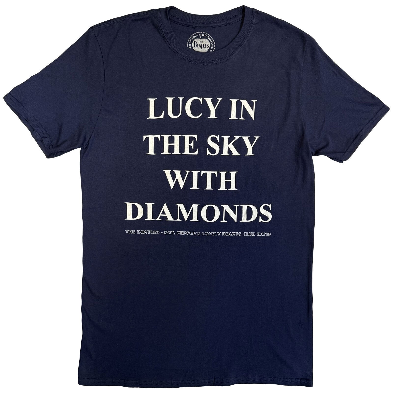T-Shirt The Beatles Lucy In The Sky With Diamonds (Back Print) Navy Blue L T-Shirt