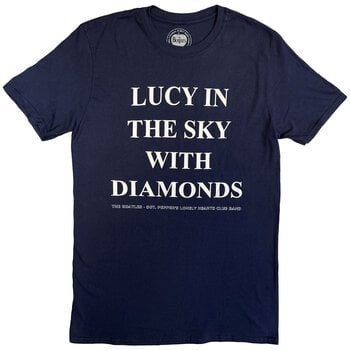 T-Shirt The Beatles Lucy In The Sky With Diamonds (Back Print) Navy Blue 2XL T-Shirt - 1