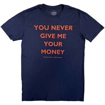 T-Shirt The Beatles You Never Give Me Your Money (Back Print) Navy Blue S T-Shirt - 1