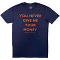 The Beatles You Never Give Me Your Money (Back Print) Navy Blue XL T-särk