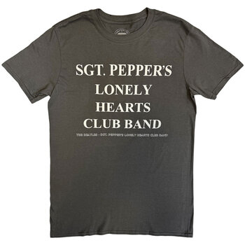 T-Shirt The Beatles Sgt Peppers Lonely Hearts Club Band with Drum (Back Print) Charcoal Grey M T-Shirt - 1