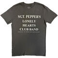The Beatles Sgt Peppers Lonely Hearts Club Band with Drum (Back Print) Charcoal Grey XL Skjorte