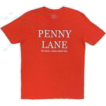 Camiseta de manga corta The Beatles Penny Lane (Back Print) Red S Camiseta de manga corta - 1