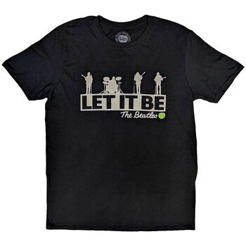 T-shirt The Beatles Rooftop (Back Print) Black XL T-shirt - 1