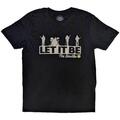 The Beatles Rooftop (Back Print) Black XL T-Shirt