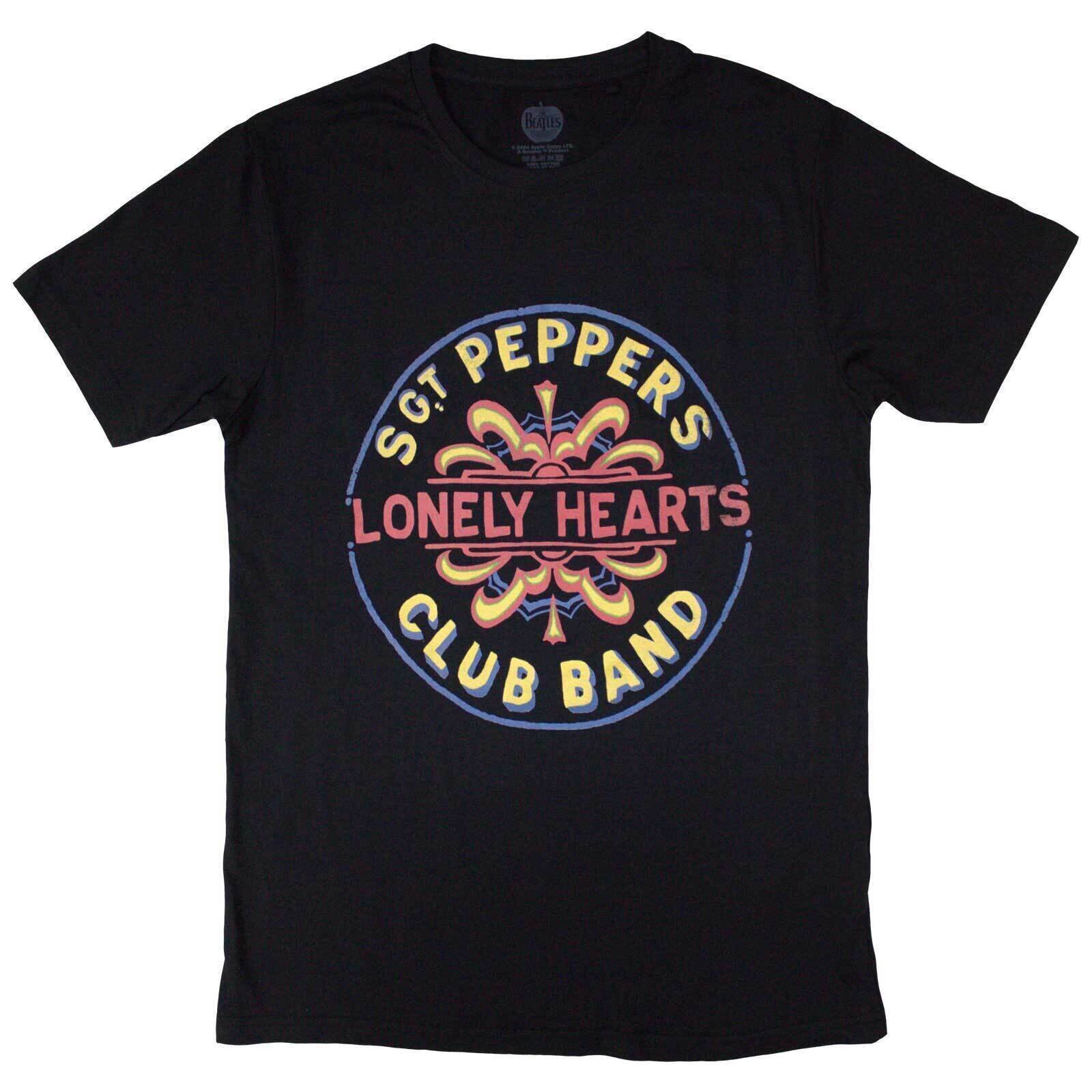 T-Shirt The Beatles Painted Pepper Black L T-Shirt