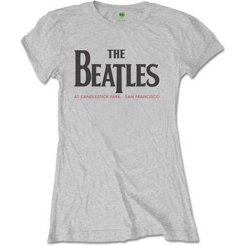 T-Shirt The Beatles Candlestick Park (Back Print) Grey M Damen T-Shirt - 1