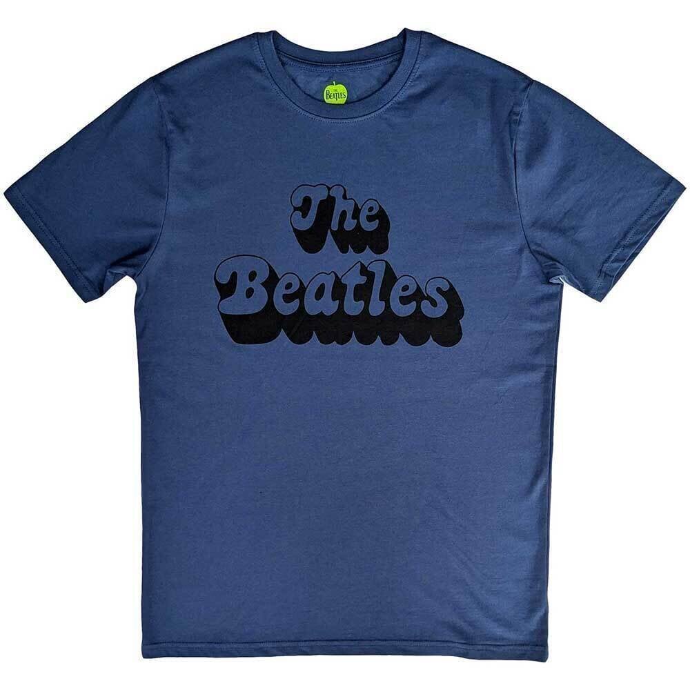 Πουκάμισο The Beatles Text Logo Shadow Denim Blue 2XL Πουκάμισο