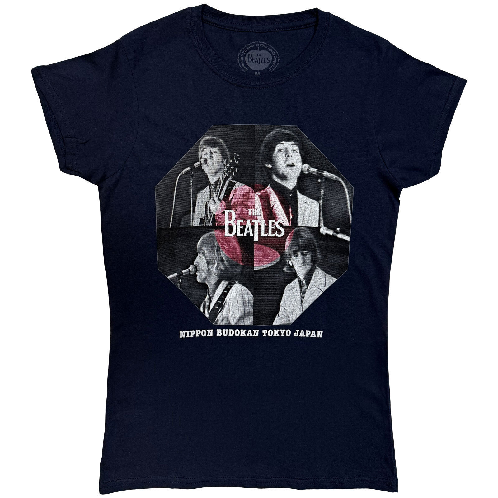 T-shirt The Beatles Budokan Octagon Navy Blue M Femme T-shirt
