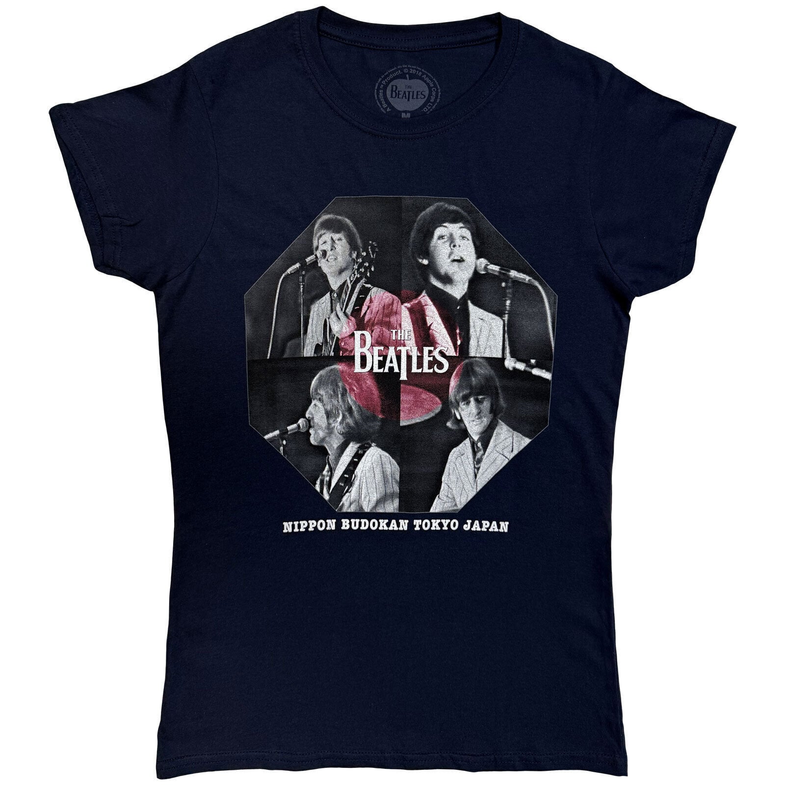 T-Shirt The Beatles Budokan Octagon Navy Blue XL Damen T-Shirt