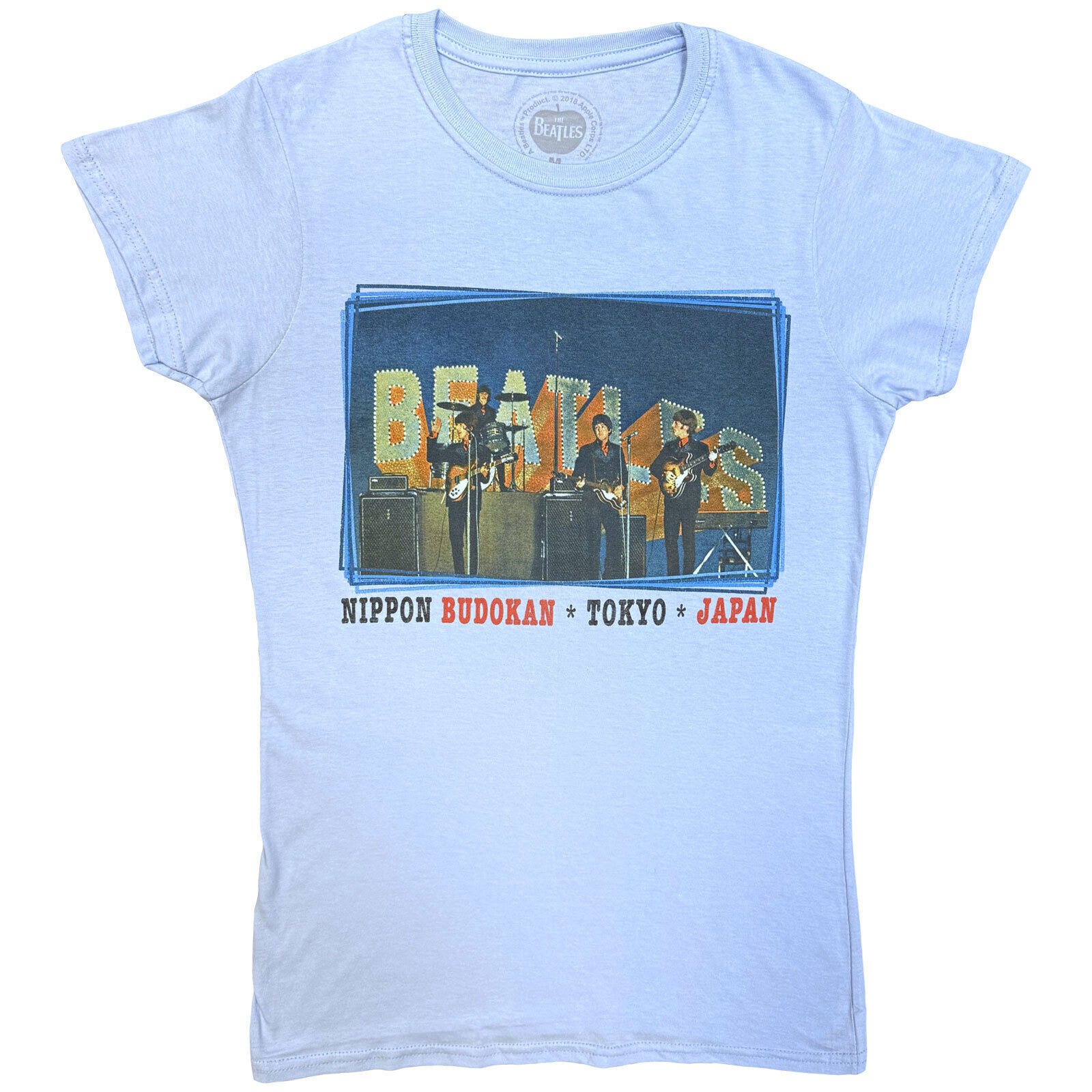 T-Shirt The Beatles Nippon Budokan Blue S Damen T-Shirt
