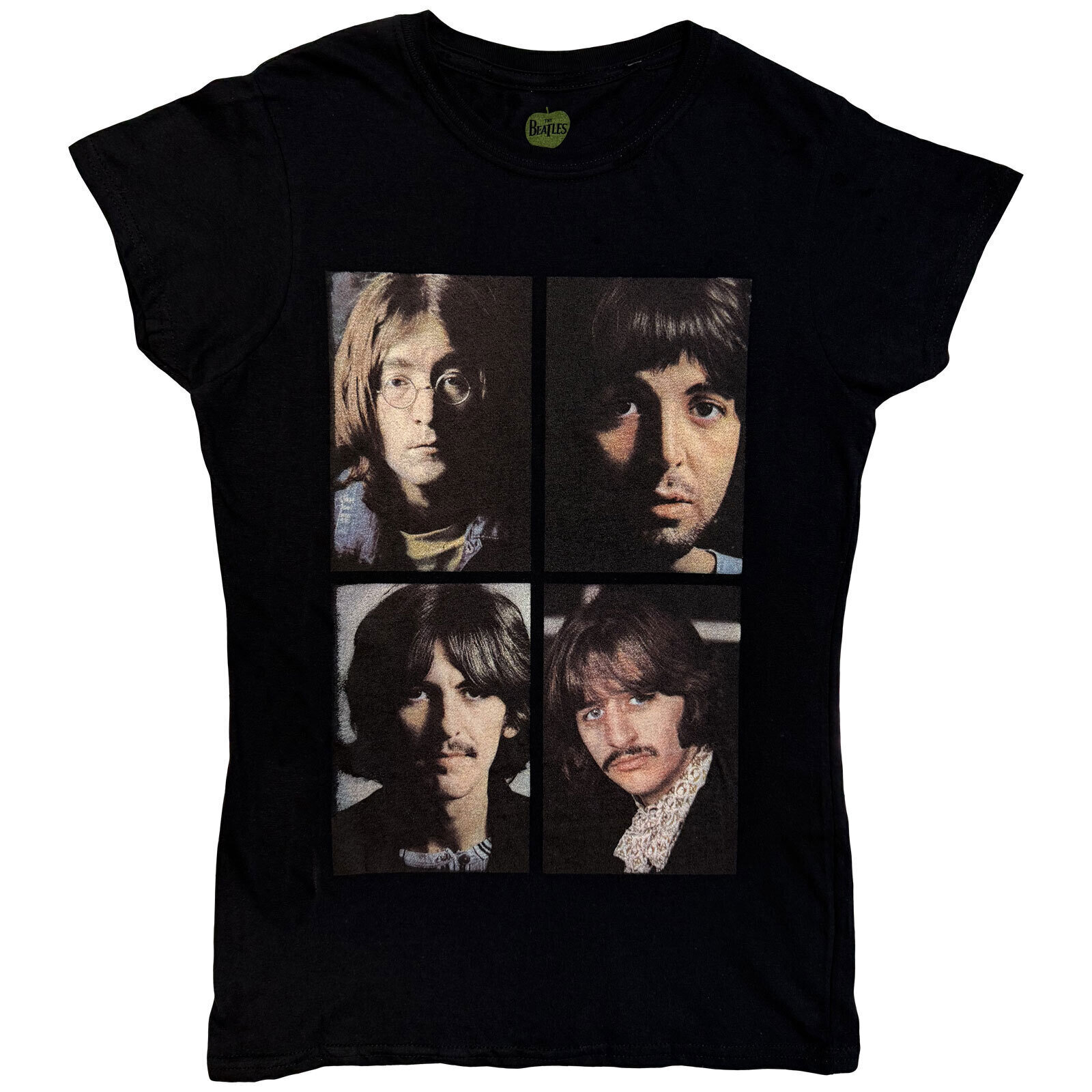 T-särk The Beatles White Album Faces (Back Print) Black S Naiste T-särk