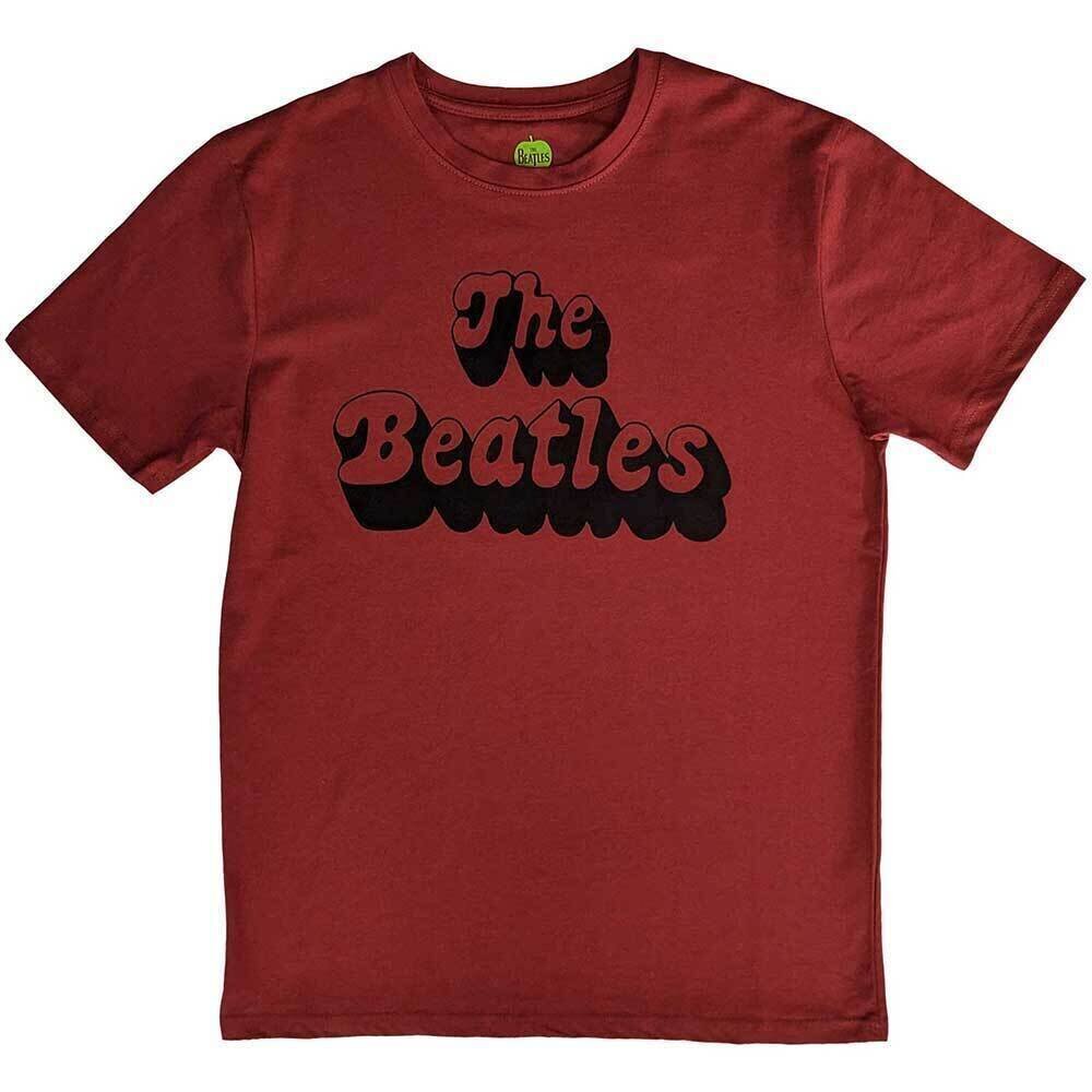 T-Shirt The Beatles Text Logo Shadow Red L T-Shirt