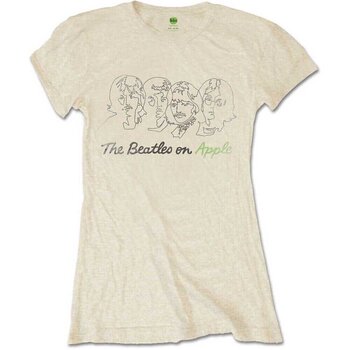 T-Shirt The Beatles Outline Faces On Apple Sand M Damen T-Shirt - 1