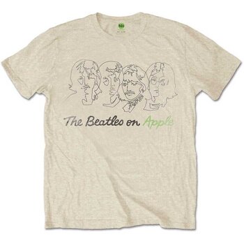 T-Shirt The Beatles Outline Faces On Apple Sand 2XL T-Shirt - 1