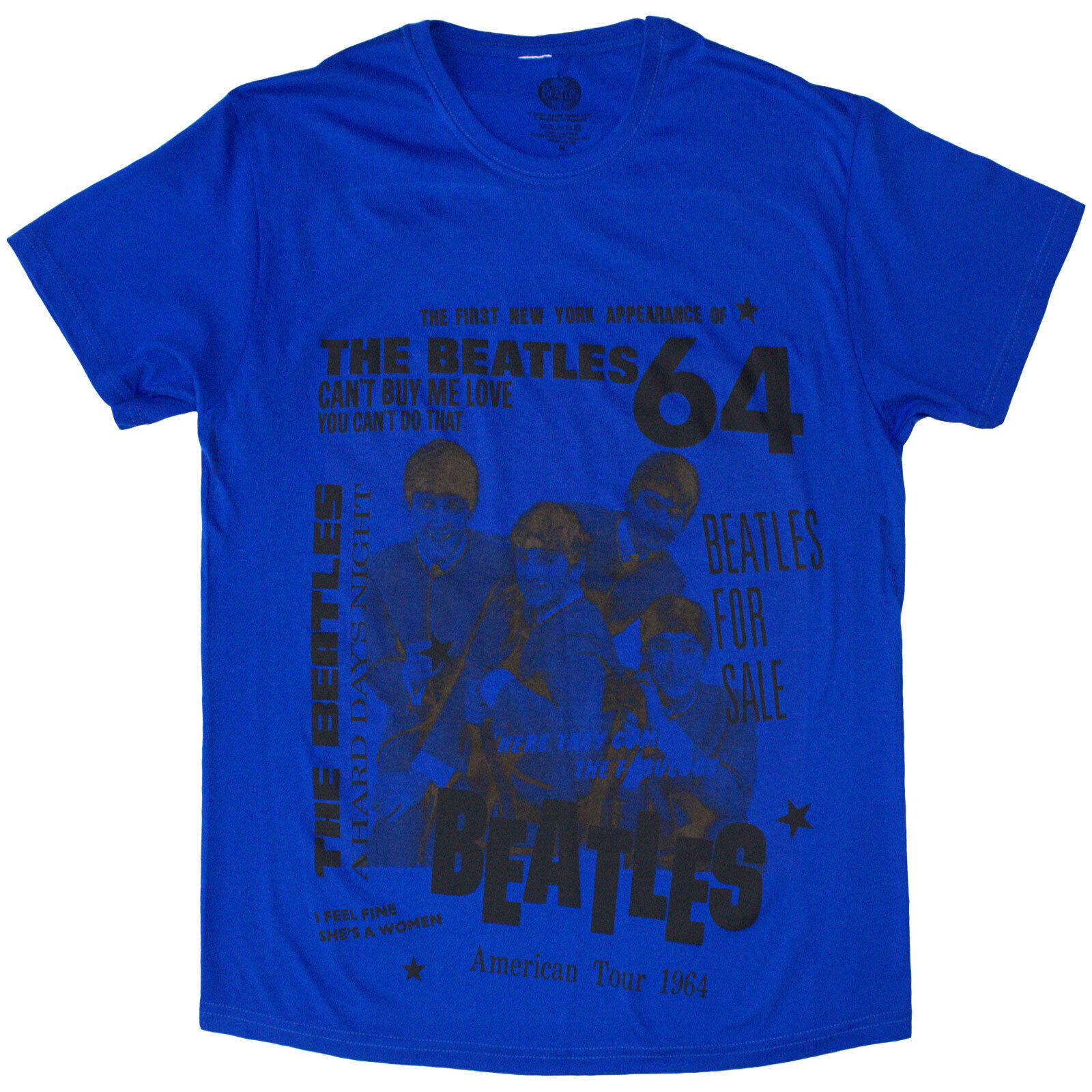 T-särk The Beatles 1964 Blue 2XL T-särk