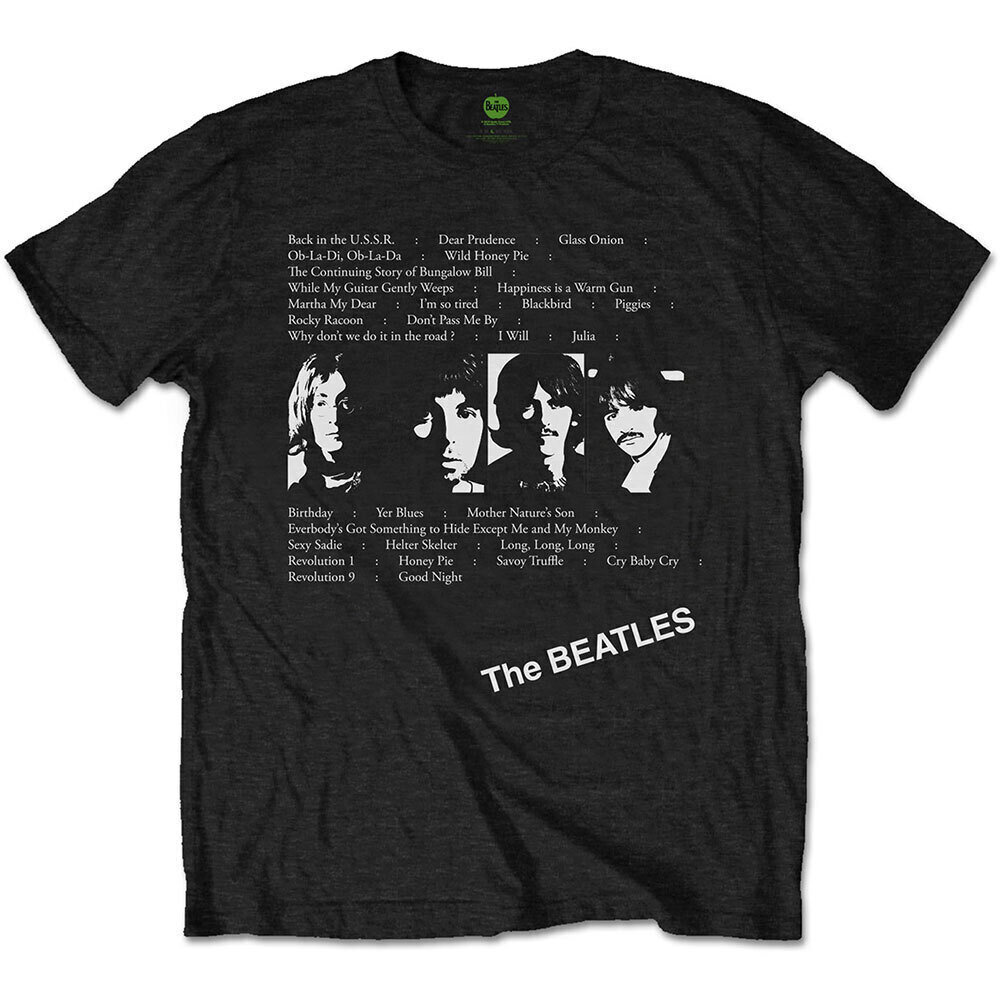 Košulja The Beatles White Album Tracks (Back Print) Black S Košulja