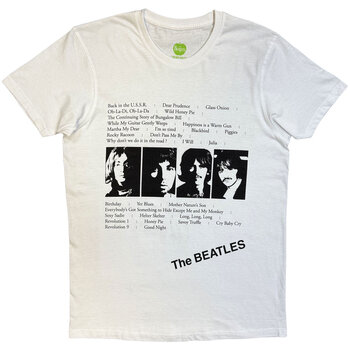T-shirt The Beatles White Album Tracks (Back Print) White M T-shirt - 1