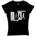 The Beatles Abbey Road Colours Crossing Black S Ladies T-Shirt