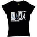 The Beatles Abbey Road Colours Crossing Black M Ladies T-Shirt