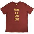 The Beatles When I'm Sixty Four (Back Print) Red M T-shirt