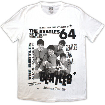 T-Shirt The Beatles 1964 White L T-Shirt - 1