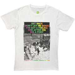 T-shirt The Beatles Rooftop Songs Gradient White 2XL T-shirt