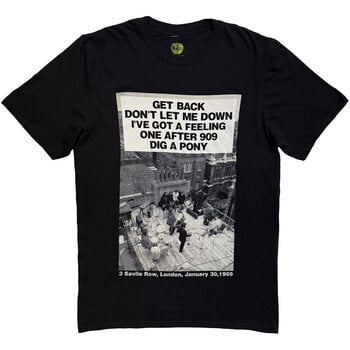 T-shirt The Beatles Rooftop Songs Black M T-shirt - 1