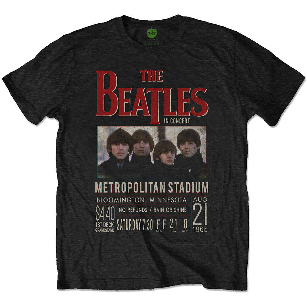 Skjorte The Beatles Minnesota 1965 Black 2XL Skjorte
