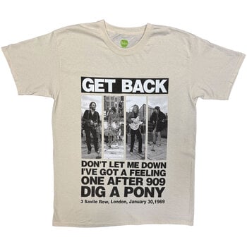 Shirt The Beatles Rooftop Panels Natural XL Shirt - 1