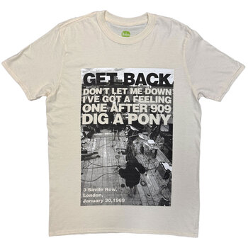 T-shirt The Beatles Rooftop Shot Natural 2XL T-shirt - 1