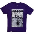 The Beatles Rooftop Shot Morado L Camiseta de manga corta
