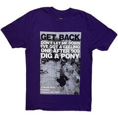 T-Shirt The Beatles Rooftop Shot Purple XL T-Shirt