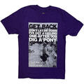 The Beatles Rooftop Shot Purple XL T-Shirt
