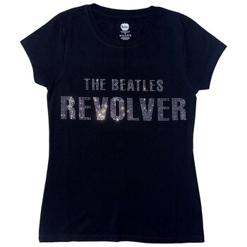 T-Shirt The Beatles Revolver Crystals (Embellished) Black M Ladies T-Shirt - 1
