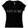 The Beatles Let It Be Crystals (Embellished) Black L Damskie Koszulka