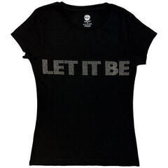 Skjorte The Beatles Let It Be Crystals (Embellished) Black 2XL Dame Skjorte