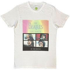 T-shirt The Beatles Album Faces Gradient Silver Printing (Embellished) White 2XL T-shirt