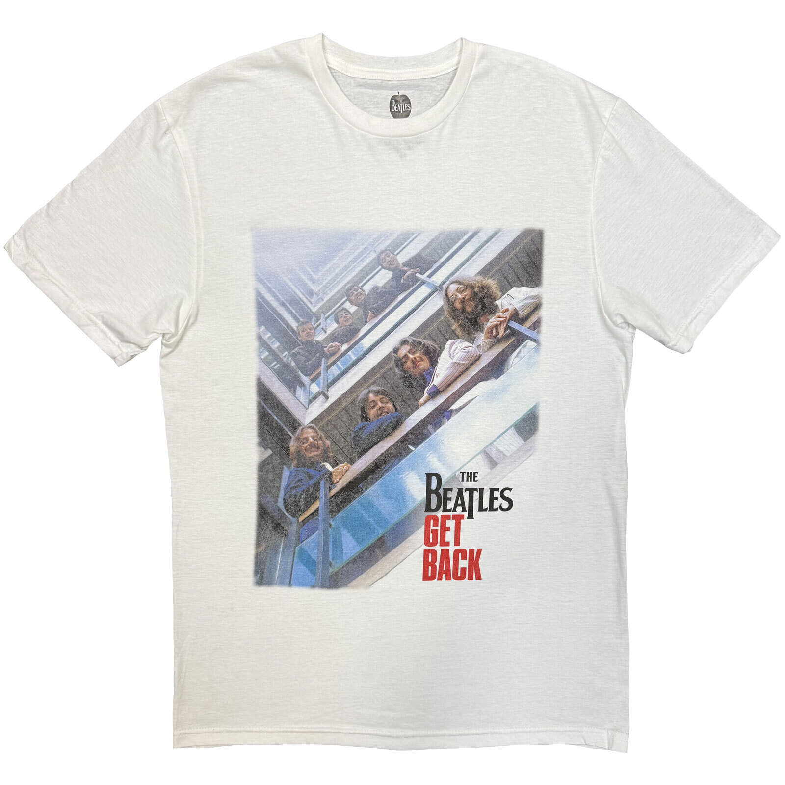 T-shirt The Beatles Get Back Poster White M T-shirt