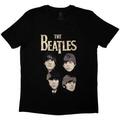 The Beatles 4 Heads Black L T-Shirt