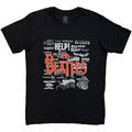 The Beatles Titles & Logos (Puff Print) Black XL T-Shirt