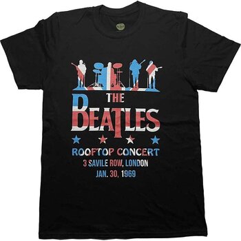 T-Shirt The Beatles Drop T Rooftop Flag Black L T-Shirt - 1