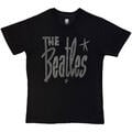 The Beatles Retro Logo Crystals (Embellished) Black L T-Shirt