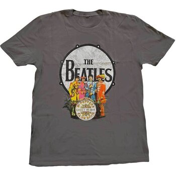 T-shirt The Beatles Sgt Pepper & Drum Charcoal Grey M T-shirt - 1